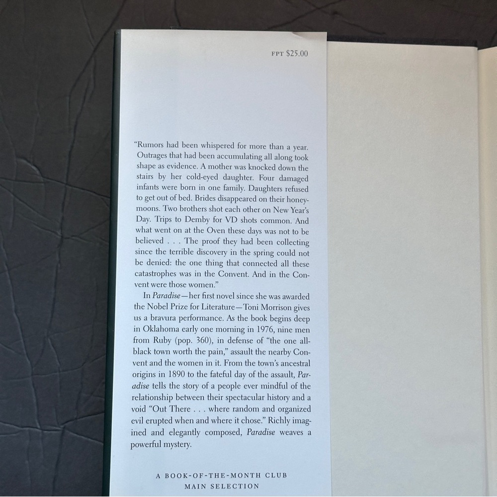 Paradise by Toni Morrison | Historical Fiction | Hardcover Book - Picture 3 of 10